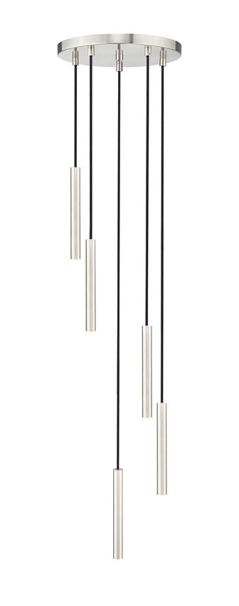 Z-Lite Forest 5-Light LED-Integrated Brushed Nickel Steel Chandelier