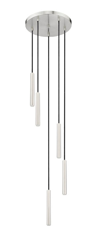Z-Lite Forest 5-Light LED-Integrated Brushed Nickel Steel Chandelier