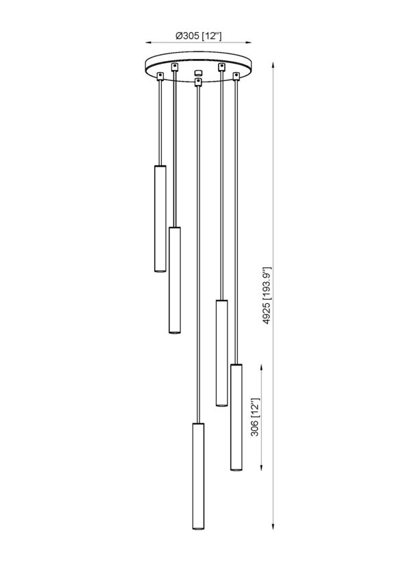 Z-Lite Forest 5-Light LED-Integrated Brushed Nickel Steel Chandelier
