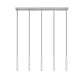 Z-Lite Forest 5-Light LED-Integrated Brushed Nickel Steel Linear Chandelier