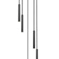Z-Lite Forest 5-Light LED-Integrated Matte Black Steel Chandelier