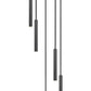 Z-Lite Forest 5-Light LED-Integrated Matte Black Steel Chandelier
