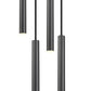 Z-Lite Forest 5-Light LED-Integrated Matte Black Steel Chandelier