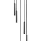 Z-Lite Forest 5-Light LED-Integrated Matte Black Steel Chandelier