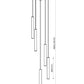 Z-Lite Forest 5-Light LED-Integrated Matte Black Steel Chandelier