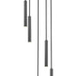 Z-Lite Forest 5-Light LED-Integrated Matte Black Steel Chandelier
