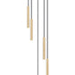 Z-Lite Forest 5-Light LED-Integrated Modern Gold Steel Chandelier