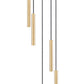 Z-Lite Forest 5-Light LED-Integrated Modern Gold Steel Chandelier