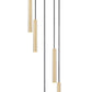 Z-Lite Forest 5-Light LED-Integrated Modern Gold Steel Chandelier