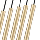 Z-Lite Forest 5-Light LED-Integrated Modern Gold Steel Linear Chandelier