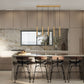 Z-Lite Forest 5-Light LED-Integrated Modern Gold Steel Linear Chandelier