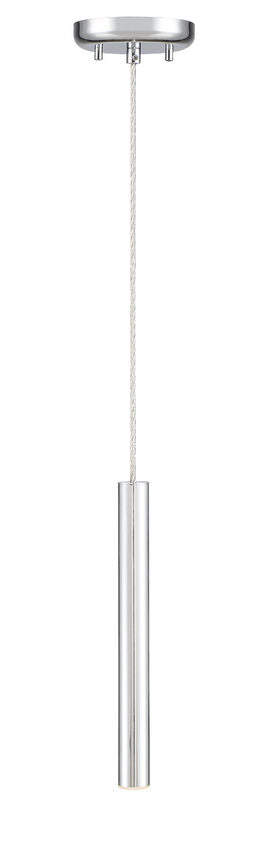 Z-Lite Forest 5" W x 12" H 1-Light LED Chrome Steel Mini Pendant Light