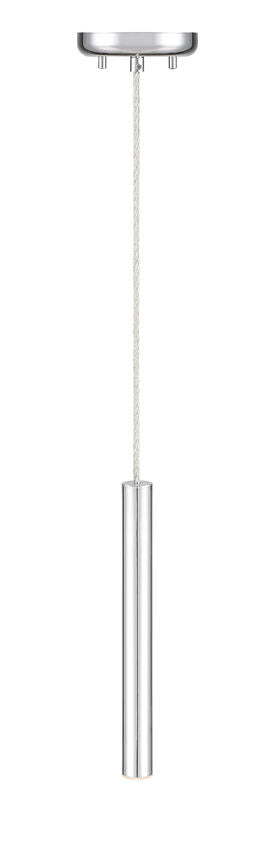 Z-Lite Forest 5" W x 12" H 1-Light LED Chrome Steel Mini Pendant Light