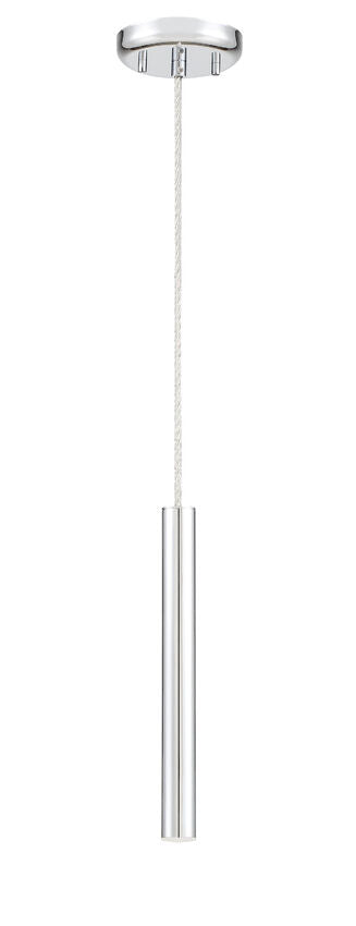 Z-Lite Forest 5" W x 12" H 1-Light LED Chrome Steel Mini Pendant Light