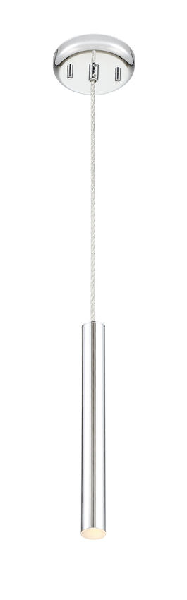 Z-Lite Forest 5" W x 12" H 1-Light LED Chrome Steel Mini Pendant Light