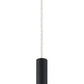 Z-Lite Forest 5" W x 12" H 1-Light LED Matte Black Steel Mini Pendant Light