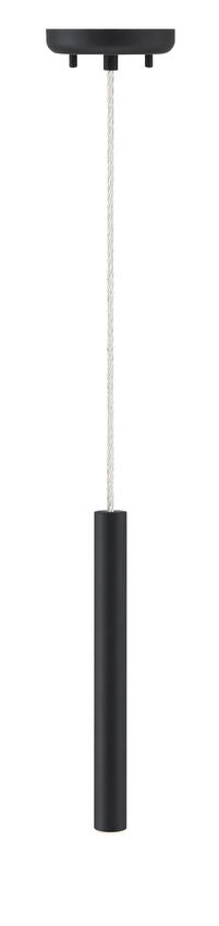 Z-Lite Forest 5" W x 12" H 1-Light LED Matte Black Steel Mini Pendant Light