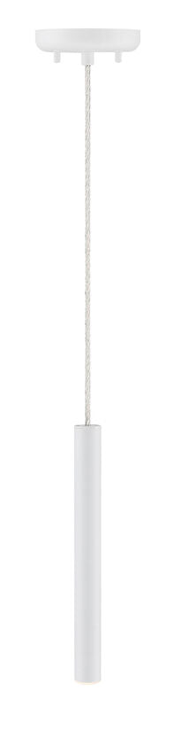 Z-Lite Forest 5" W x 12" H 1-Light LED Matte White Steel Mini Pendant Light
