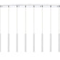 Z-Lite Forest 5" W x 12" H 10-Light LED Chrome Island Light With Matte White Steel Shade