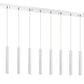 Z-Lite Forest 5" W x 12" H 10-Light LED Chrome Steel Island Light