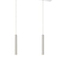 Z-Lite Forest 5" W x 12" H 2-Light LED Chrome Island Light With Brushed Nickel Steel Shade