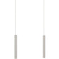 Z-Lite Forest 5" W x 12" H 2-Light LED Chrome Island Light With Brushed Nickel Steel Shade