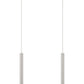 Z-Lite Forest 5" W x 12" H 2-Light LED Chrome Island Light With Brushed Nickel Steel Shade