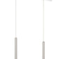 Z-Lite Forest 5" W x 12" H 2-Light LED Chrome Island Light With Brushed Nickel Steel Shade