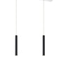Z-Lite Forest 5" W x 12" H 2-Light LED Chrome Island Light With Matte Black Steel Shade