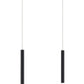 Z-Lite Forest 5" W x 12" H 2-Light LED Chrome Island Light With Matte Black Steel Shade