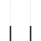 Z-Lite Forest 5" W x 12" H 2-Light LED Chrome Island Light With Matte Black Steel Shade