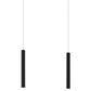 Z-Lite Forest 5" W x 12" H 2-Light LED Chrome Island Light With Matte Black Steel Shade