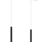Z-Lite Forest 5" W x 12" H 2-Light LED Chrome Island Light With Matte Black Steel Shade