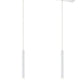 Z-Lite Forest 5" W x 12" H 2-Light LED Chrome Island Light With Matte White Steel Shade