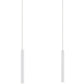 Z-Lite Forest 5" W x 12" H 2-Light LED Chrome Island Light With Matte White Steel Shade