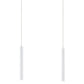 Z-Lite Forest 5" W x 12" H 2-Light LED Chrome Island Light With Matte White Steel Shade