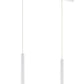 Z-Lite Forest 5" W x 12" H 2-Light LED Chrome Island Light With Matte White Steel Shade