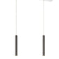 Z-Lite Forest 5" W x 12" H 2-Light LED Chrome Island Light With Pearl Black Steel Shade