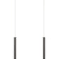 Z-Lite Forest 5" W x 12" H 2-Light LED Chrome Island Light With Pearl Black Steel Shade