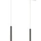 Z-Lite Forest 5" W x 12" H 2-Light LED Chrome Island Light With Pearl Black Steel Shade