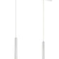 Z-Lite Forest 5" W x 12" H 2-Light LED Chrome Steel Island Light