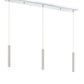 Z-Lite Forest 5" W x 12" H 3-Light LED Chrome Island Light With Brushed Nickel Steel Shade