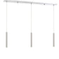 Z-Lite Forest 5" W x 12" H 3-Light LED Chrome Island Light With Brushed Nickel Steel Shade