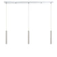 Z-Lite Forest 5" W x 12" H 3-Light LED Chrome Island Light With Brushed Nickel Steel Shade