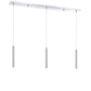 Z-Lite Forest 5" W x 12" H 3-Light LED Chrome Island Light With Brushed Nickel Steel Shade