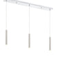 Z-Lite Forest 5" W x 12" H 3-Light LED Chrome Island Light With Brushed Nickel Steel Shade
