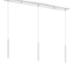 Z-Lite Forest 5" W x 12" H 3-Light LED Chrome Island Light With Matte White Steel Shade
