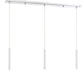 Z-Lite Forest 5" W x 12" H 3-Light LED Chrome Island Light With Matte White Steel Shade