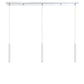 Z-Lite Forest 5" W x 12" H 3-Light LED Chrome Island Light With Matte White Steel Shade