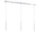Z-Lite Forest 5" W x 12" H 3-Light LED Chrome Island Light With Matte White Steel Shade